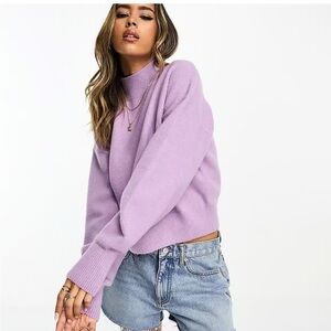 &Other Stories mock neck jumper in lilac